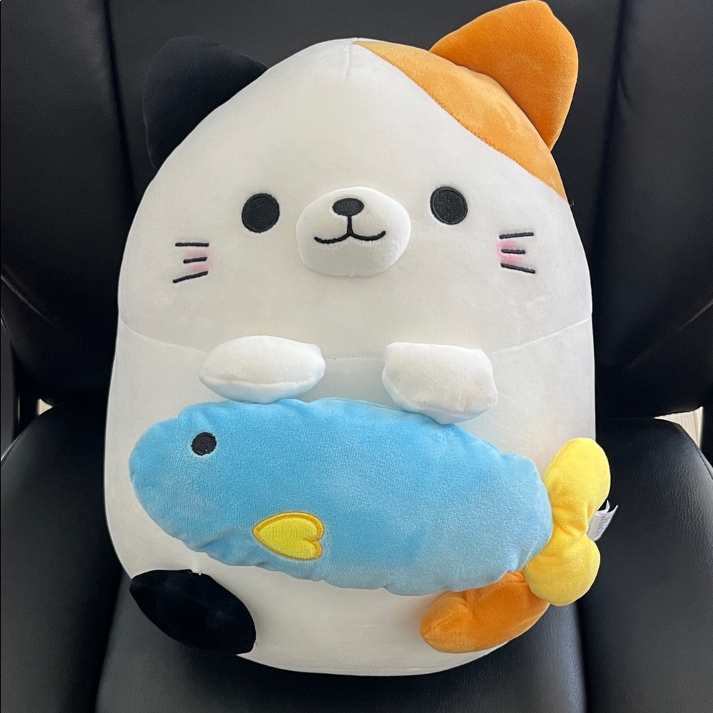 Takashoji White Plush with Colorful Logo Tag
